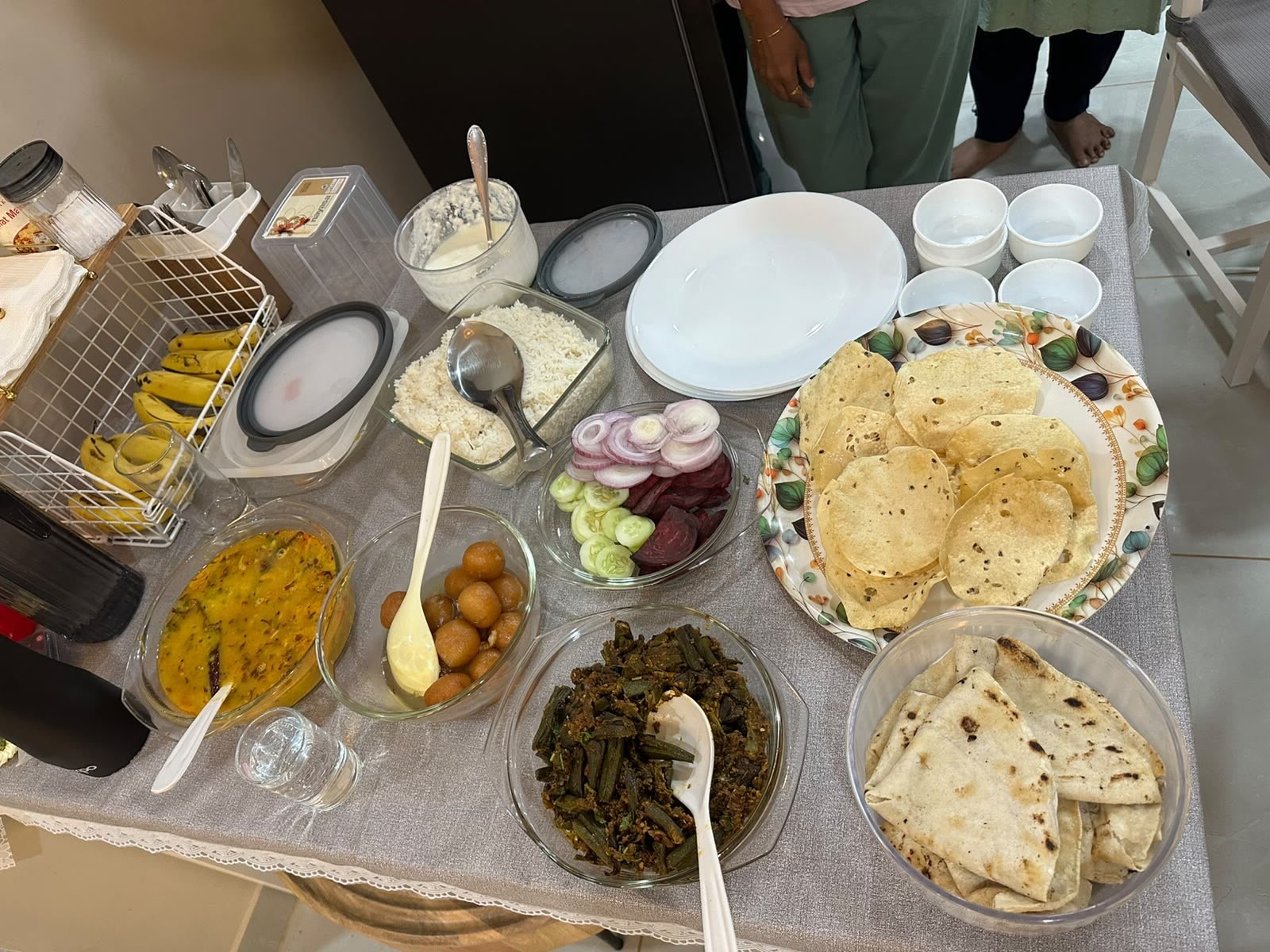 Freshly prepared meal at Sukoon Villa